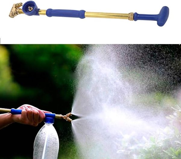 Garden Trolley Brass Gun Sprayer Adjustable Nozzle Water Pressure Atomization Sprayer