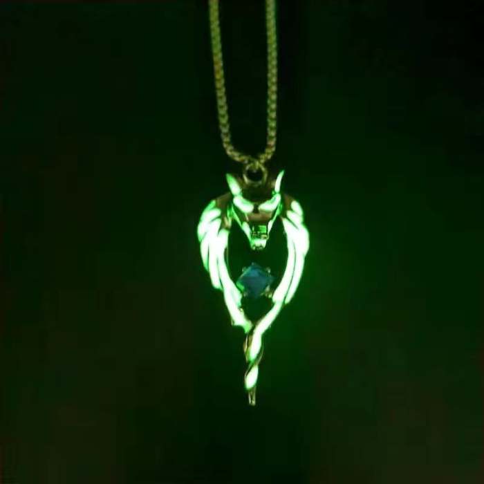 Glowing wolf necklace--SAVE A WOLF