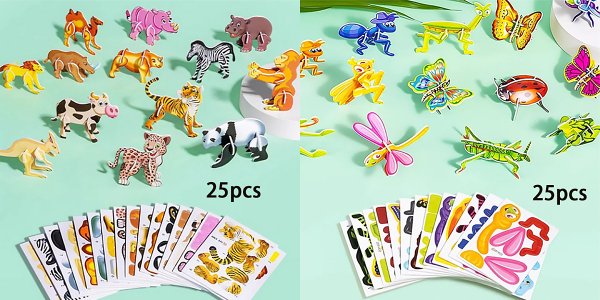 Educational 3D Cartoon Puzzle