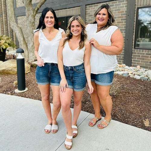 Tummy Control Stretchy Denim Jeans Shorts