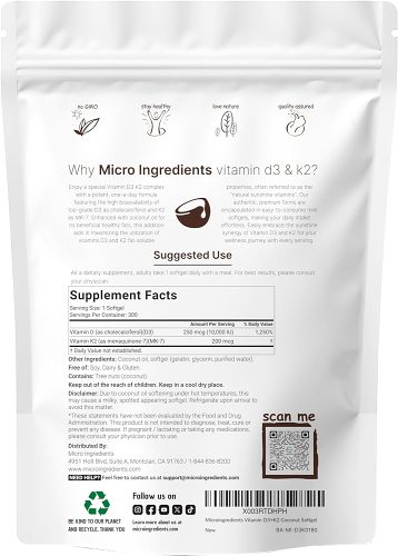 (LAST DAY SALE - 49%OFF) - Vitamin D3 K2 Supplement Softgels