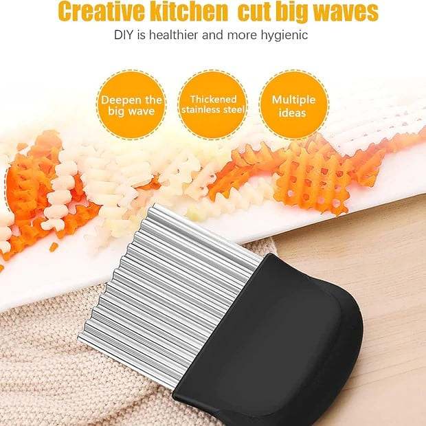 Stainless Steel Crinkle Cutter - BUY 2 GET 1 FREE NOW