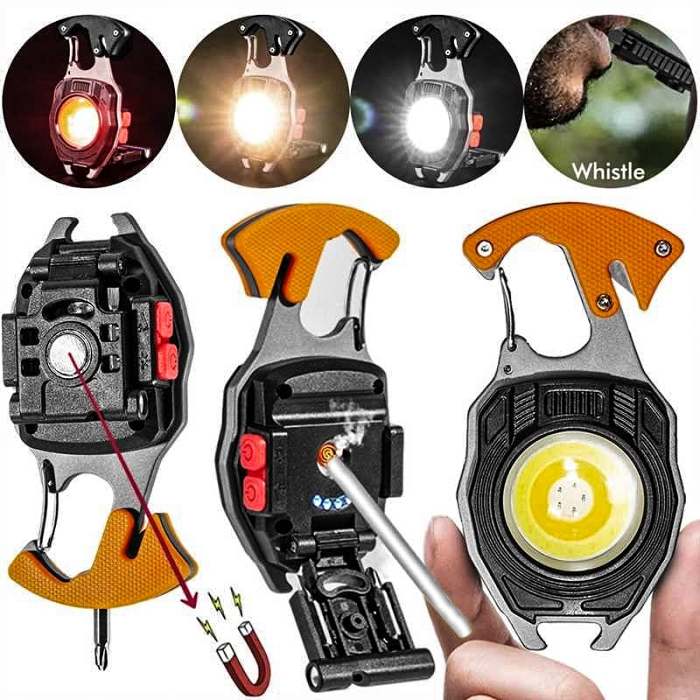Powerful Beast Multifunction Keychain Flashlight