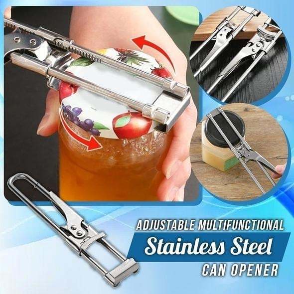 Adjustable Multifunctional Stainless Steel Jar Opener
