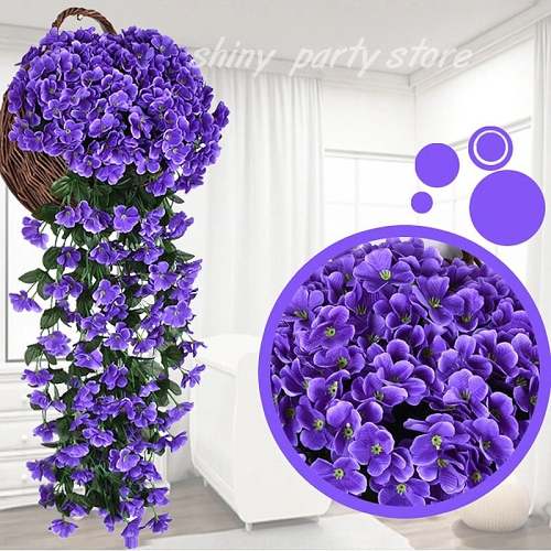 Vivid Artificial Hanging Orchid Bunch