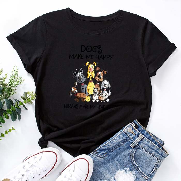 “Dogs Make Me Happy” T-shirt