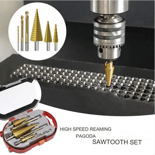 Step drill groove saw drill set (6 pieces)