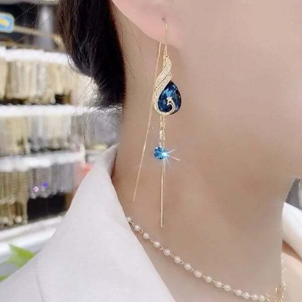 Beautiful peacock earrings