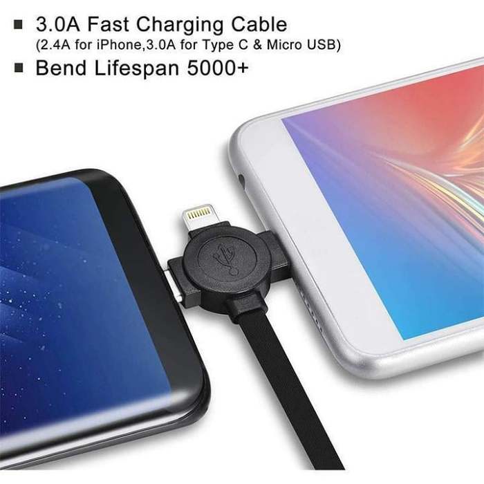 3-in-1 Data Cable Phone Stand