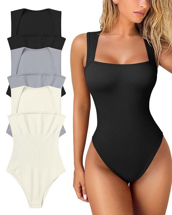 The perfect Summer bodysuits-Sleeveless Tummy Control Tank Tops Bodysuits