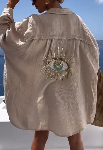 2024 New Casual Sequin Beaded Shirt