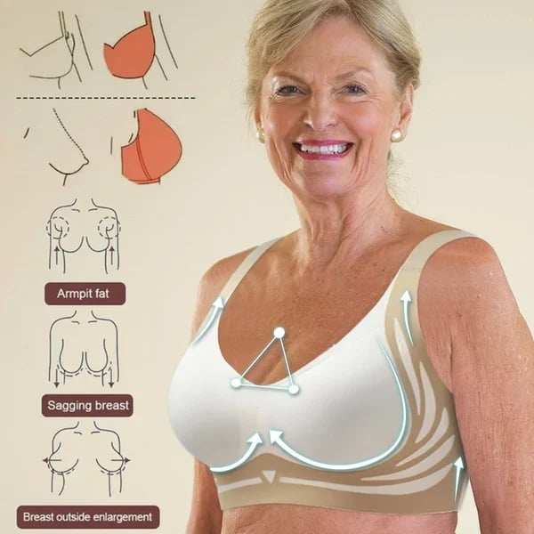 Super gather bra | Wireless Push-up BraNo more sagging breasts