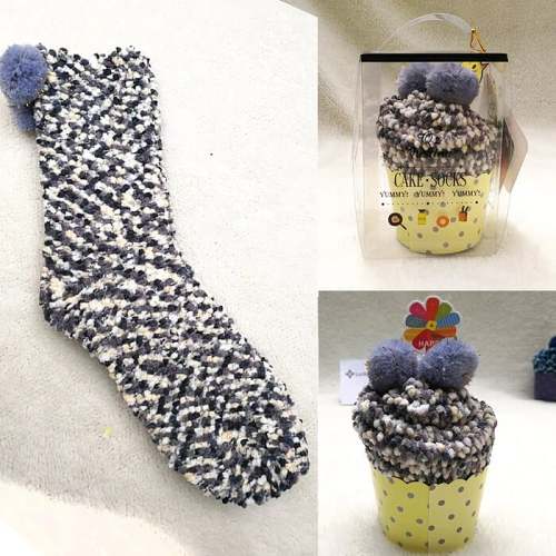 Winter Fuzzy Slipper Socks WIth Gift Box