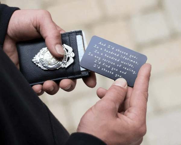 49% OFF And I'd choose you Engraved Metal Wallet Card