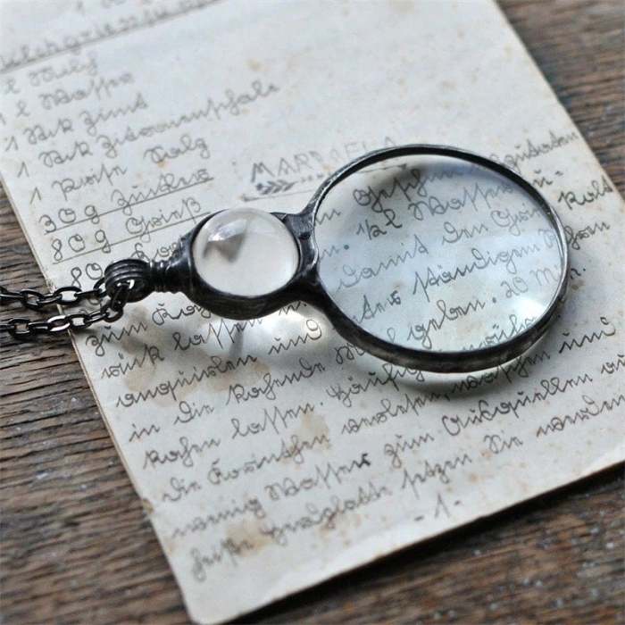 -Magnifying Glass Necklace gift