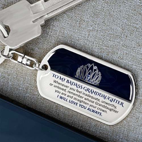 Keepsake for  Granddaughter Keychain