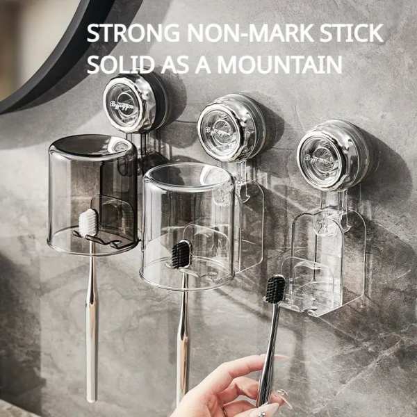 Hot SaleFree-Punching Toothbrush Holder With Mouthwash Cup