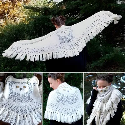 Retro Owl Scarf