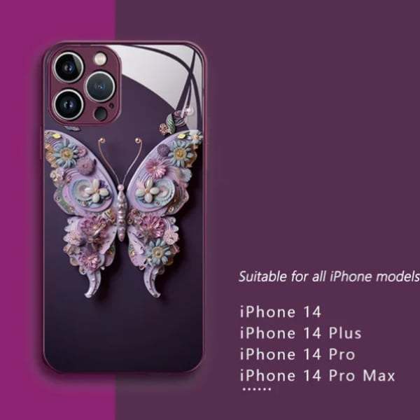 Butterfly Pattern Cover Compatible with iPhone
