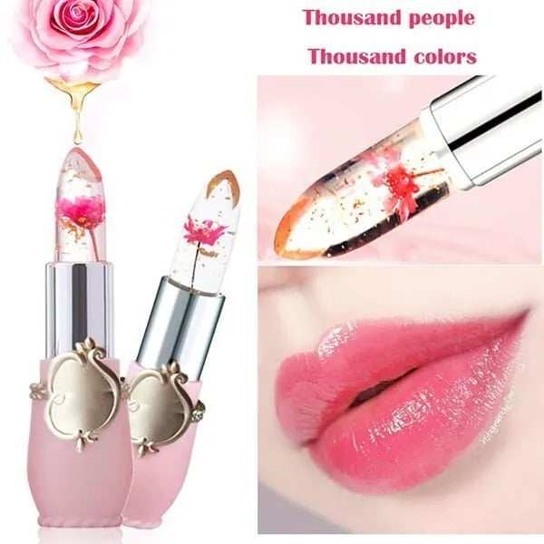 Crystal Jelly Flower Color Changing  Lipstick-BEST GIFT