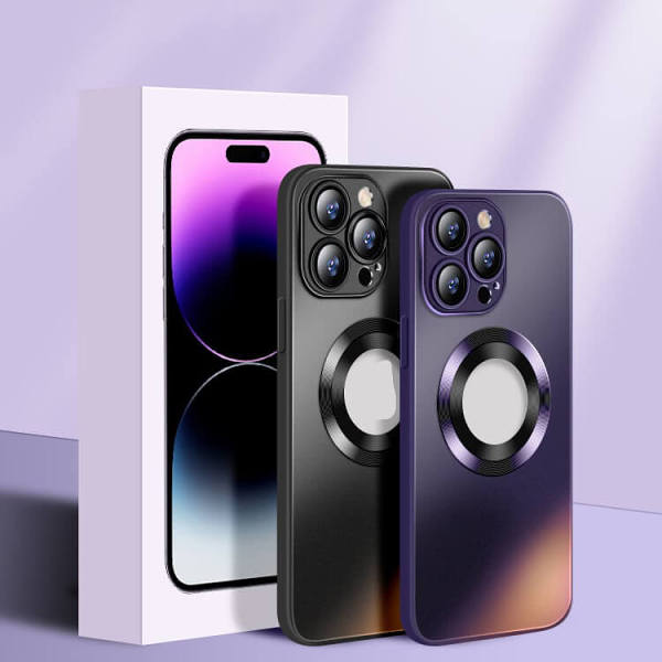 Magnetic AG Glass Frosted Case With Camera Lens Protector For iPhone 14 13