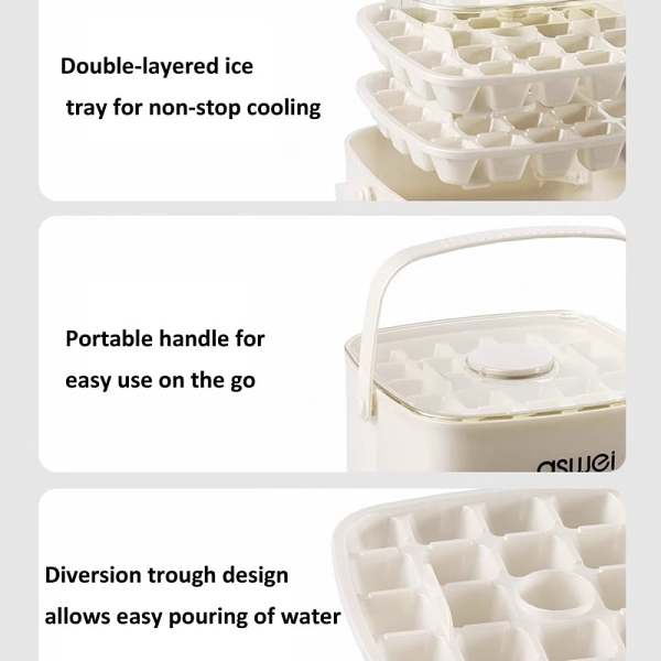 2024 Summer Hot Sale- 2 Layer Ice Cube Trays