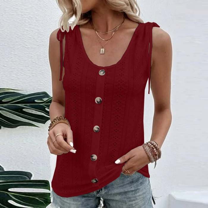 plus size solid color U-neck back heart T-shirt