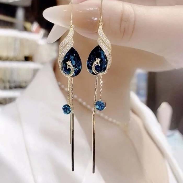 Beautiful peacock earrings