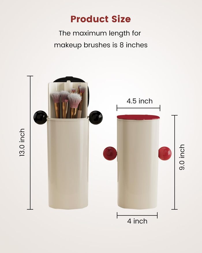 Automatic Lifting Makeup Brush Storage Bucket
