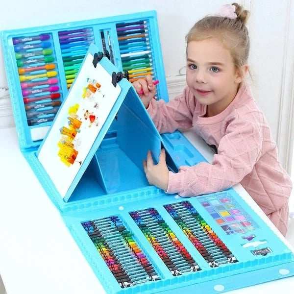 Deluxe 6-In-1 Art Creativity Set (The Best Present For Kids)