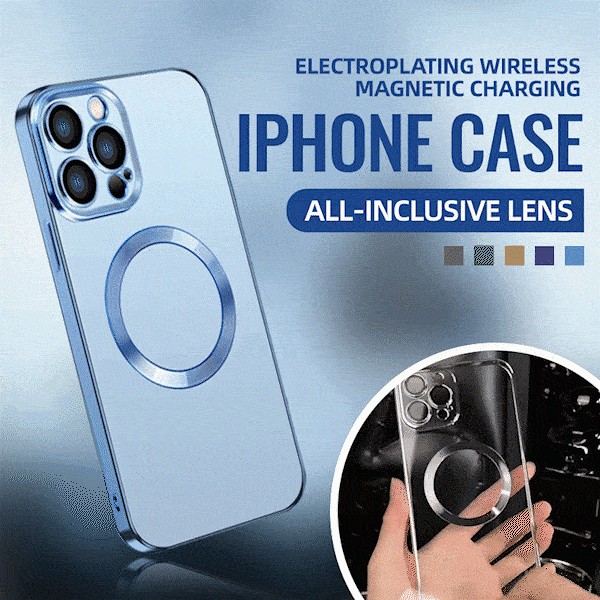 Electroplating Wireless Magnetic Charging All-Inclusive Lens iPhone Case