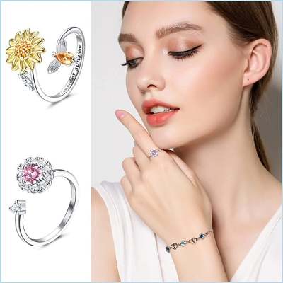 Hot Selling NowMother's Day Gift Adjustable Spinner Anti Anxiety Rings