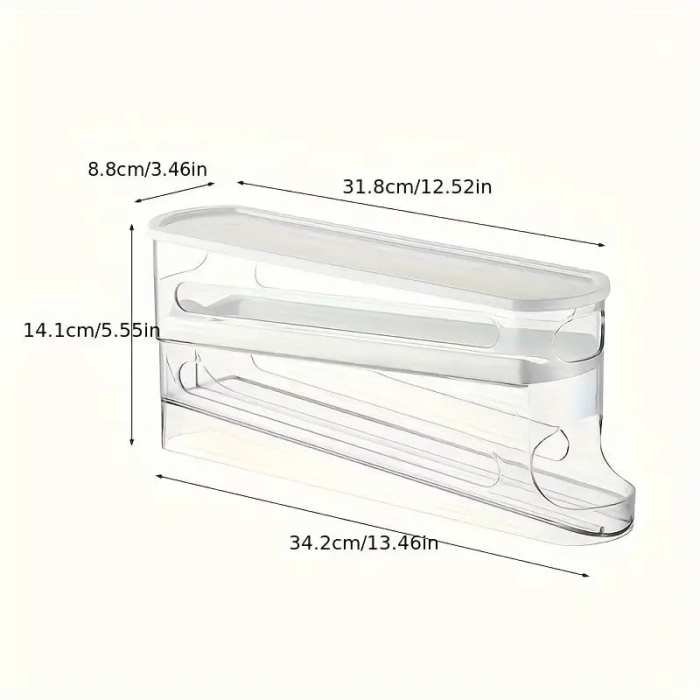 Space-Saving Rolling Egg Storage Box