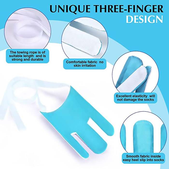 Sock threader: No need to bend over to assist in wearing socks