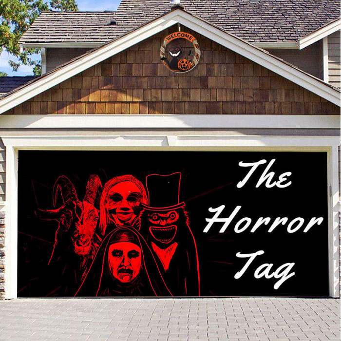 2024 Halloween Garage Door Panorama Fabric Decoration