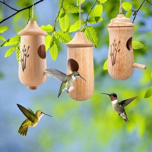 Wooden Hummingbird House-Gift for Nature Lovers