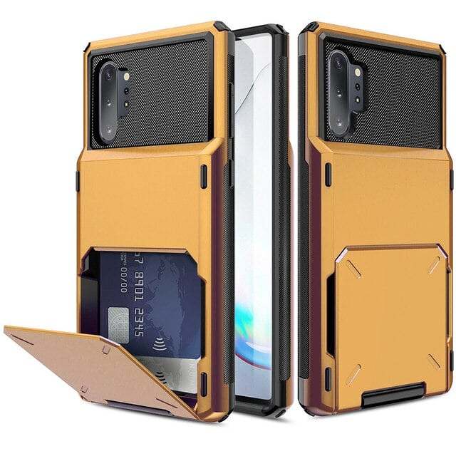 Flip Card Slots Business Armor Case For Samsung Galaxy Note 10 +