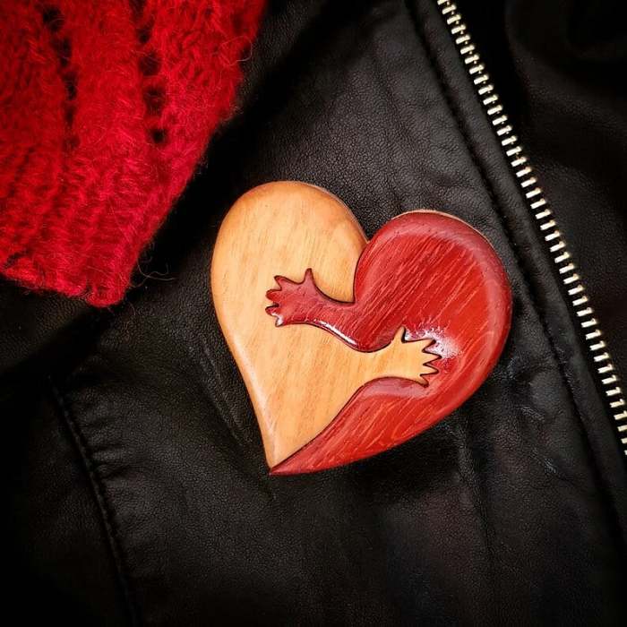 A Hug From My Heart For You (Handmade Wood Carvings)