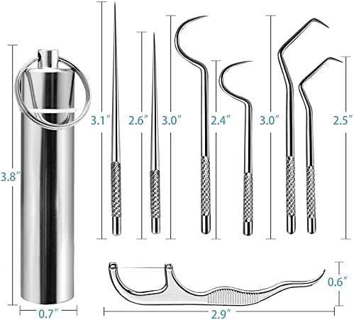 Stainless Steel Toothpick Set 7pcs