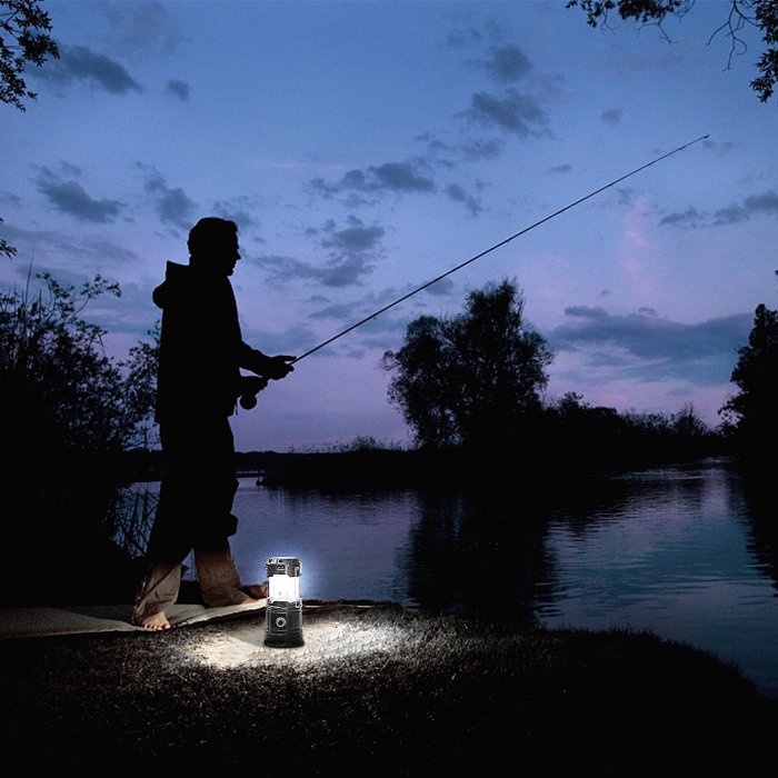 Versatile solar-powered camping lantern