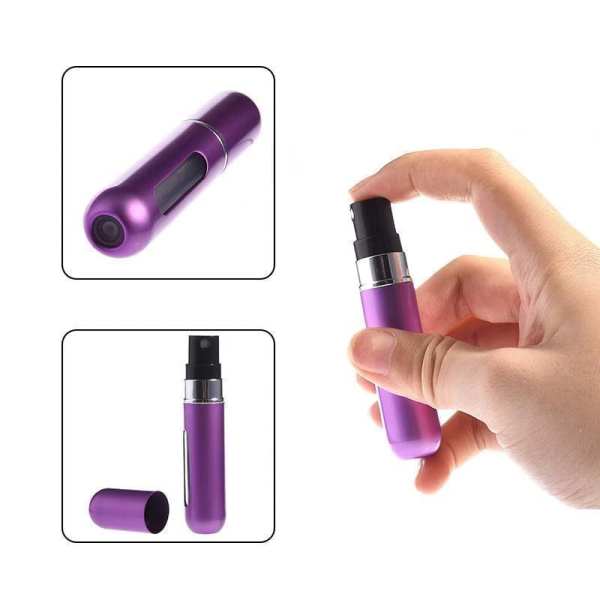 Refillable travel fragrance atomizer