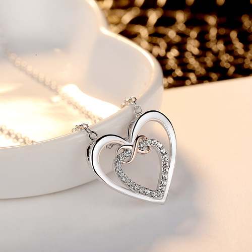 For Granddaughter/Daughter -Always Keep Me in Your Heart for You are Always in Mine Two hearts Infinity Necklace