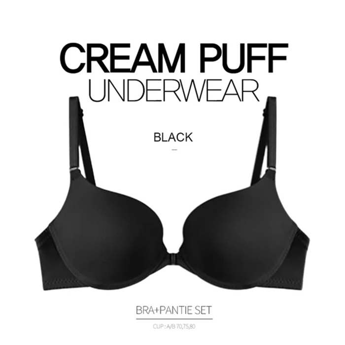 Front Button Gathering Sexy Bra