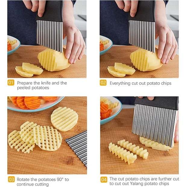 Stainless Steel Crinkle Cutter - BUY 2 GET 1 FREE NOW