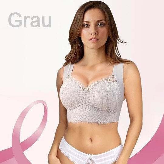 Full figure seamless comfortable bra with lace cutout