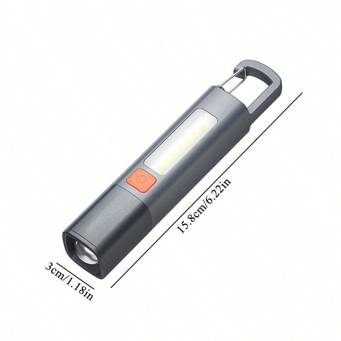 Mini Portable Waterproof Torch, Zoom, Burst Flash, can be used as a Camping Light