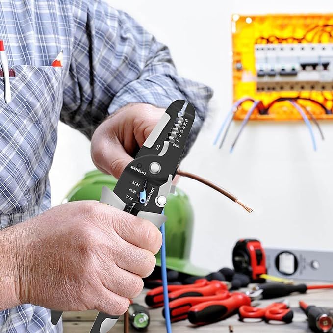 10-in-1 Multifunctional Wire Stripper Crimper Cable Cutter Pliers