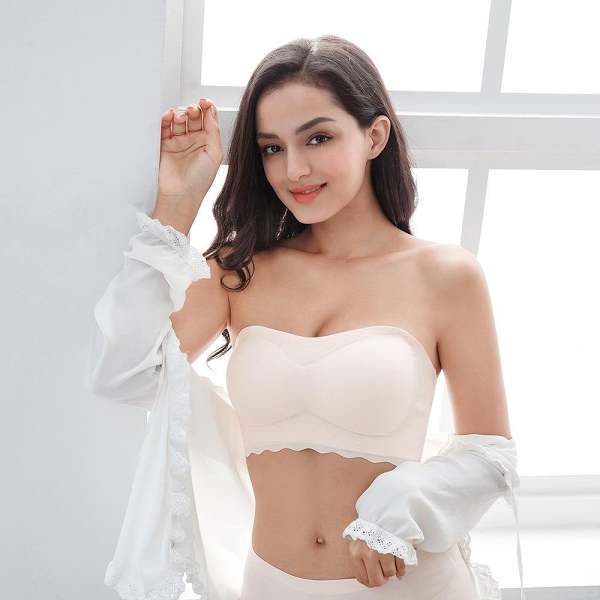 Ice Silk Non-slip Tube Top Strap Bra