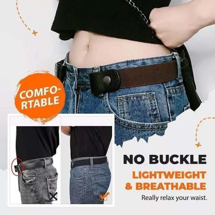 - Buckle-free Invisible Elastic Waist Belts