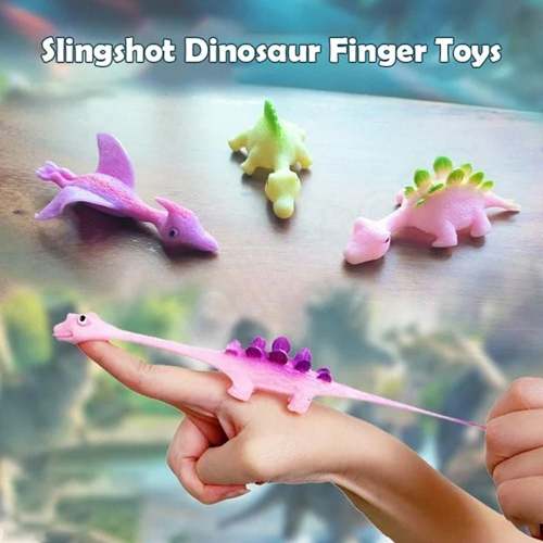HOT SALE-5PCS Ejection Dinosaur Finger Ejection Toy